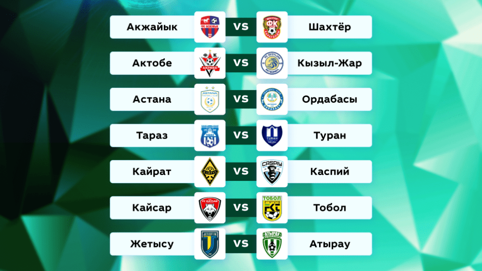 Футбол. Чемпионат Казахстана. 17 тур. 22-23 июня