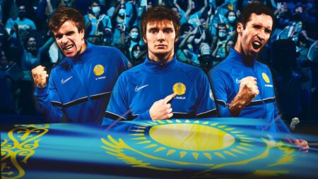 Сборная Казахстана по теннису ведет ожесточенную борьбу с Сербией на Кубке Дэвиса