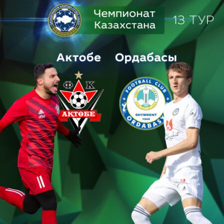 Прогноз на матч «Актобе» — «Ордабасы» 21.08.2022 (21:00 UTC +6) 13 тур КПЛ