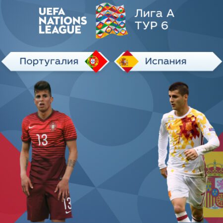 Прогноз на матч Португалия — Испания 28.09.2022 (00:45 UTC +6) Лига наций УЕФА — Лига А