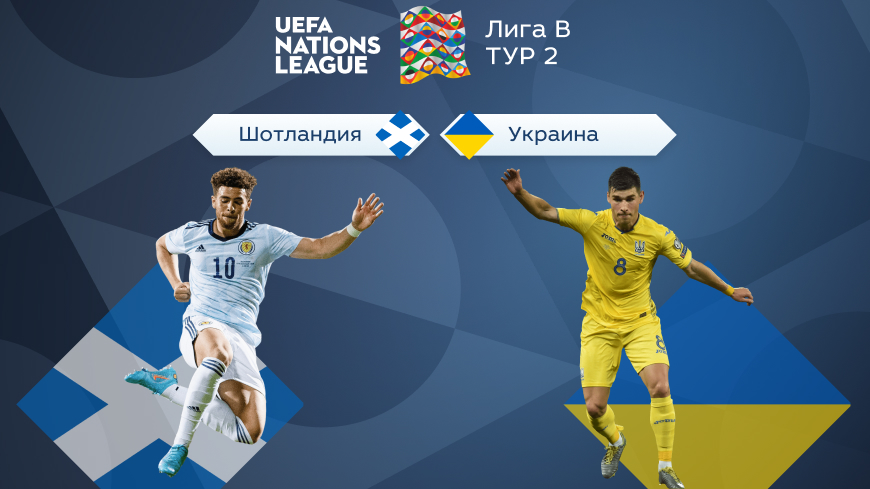 Лига наций УЕФА — Лига В. Прогноз на матч 2-го тура Шотландия — Украина 22.09.2022 (00:45 UTC +6)