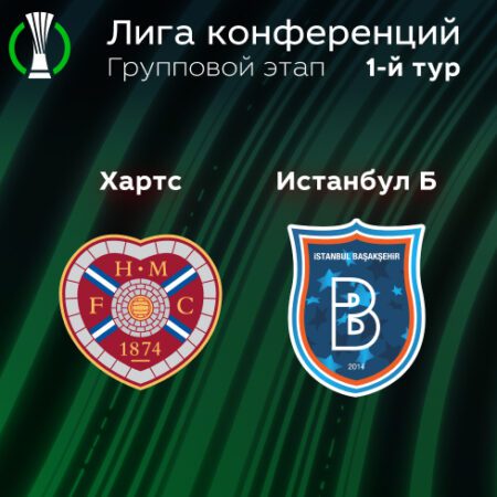 Прогноз на матч «Хартс» — «Башакшехир» 08.09.2022 (22:45 UTC +6) | 1 тур Лиги конференций