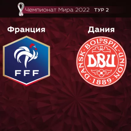 Прогноз на матч Франция – Дания 26.11.2022 (22:00 UTC +6) Чемпионат Мира 2022 2 тур