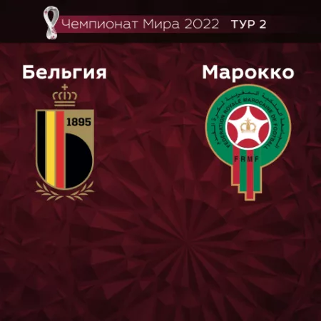 Прогноз на матч Бельгия – Марокко 27.11.2022 (19:00 UTC +6) Чемпионат Мира 2022 2 тур